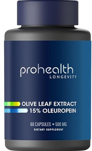 ProHealth Olive Leaf Extract (15% Oleuropein) (500 mg, 60 Veggie Capsules)