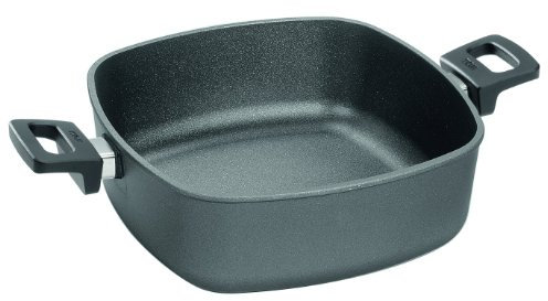 Woll Nowo Titanium Kasserolle viereckig - Induktiv -, 28 x 28 cm, 10 cm hoch, 6.0 Liter, mit 2 Seitengriffen - Geeignet für alle Herdarten