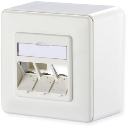 METZ CONNECT Modul Anschlussdose AP, 3 Port unbestückt reinweiß