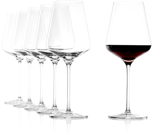 Stölzle Lausitz Copas de Bordeaux Quatrophil Set de 6, 645 ml – Elegantes Copas de Vino Tinto Ideales para Bordeaux – Aptas para Lavavajillas y Resistentes a Golpes