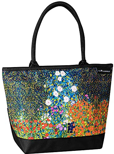 VON LILIENFELD Handtasche Damen Gustav Klimt Bauerngarten Shopper Maße L42 x H30 x T15 cm Strandtasche Henkeltasche Büro