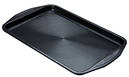 Circulon Ultimum Oven Tray Non Stick - Large Baking Tray, Durable Carbon Steel, Freezer & Dishwasher Safe Bakeware, 44.5 x 28 x 2.5cm, Black