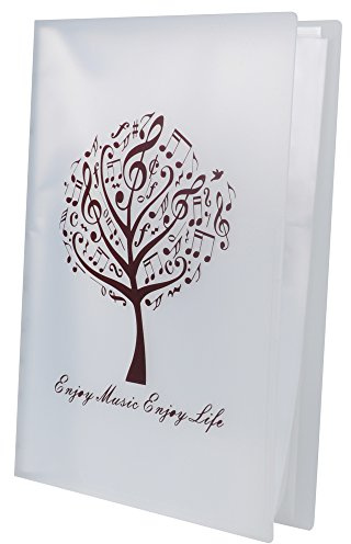PUNK A4 Größe Musik Tabelle Datei Ordner A4 Größe Dokumente Halter Aufbewahrung Ordner 40 Taschen (Music Tree White)
