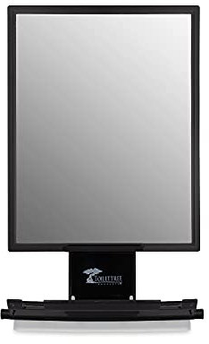 ToiletTree Products Ultimate Fogless Shower Bathroom Mirror, Bigger Reflective Surface & Thinner Frame, Squeegee Included, Black