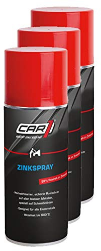 Unbekannt 3X Car1 Zinkspray Grundierung Schutz Korrosionsschutz Rostschutz 400 Ml