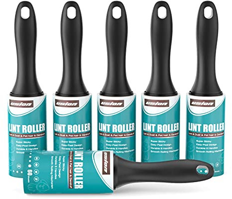 Fusselrolle [6 Stück, 360 Blatt],Extra klebrige Tierhaarentfernung, Staubentferner für Kleidung, Autositz, Möbel, Sofa - Fusselroller für Tierhaare, Katzenhaare, Hundehaare Staub & Fussel