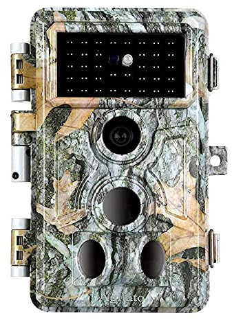BLAZEVIDEO Wildkamera 48MP 1296P Nachsichtkamera Hirsch Kamera Überwachungskamera mit Nachsicht Bewegungsmeldung für Jagd Wald Überwachung Forschung, Passwort Schutz, IP66 Wasserdicht