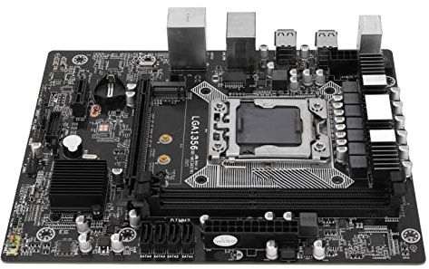 Dual Channel DDR3 Mining Mainboard, Multiple Interfaces Computer Motherboard Mining Machine Motherboard High Efficiency PCB 6 USB2.0 Desktop Computer Mainboard Unterstützung LGA1356 Prozessor
