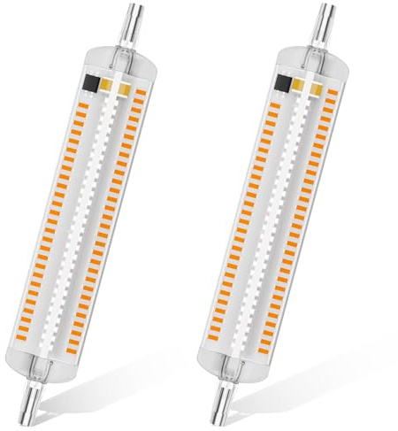 VIIVUU R7s Led 118mm 10W Glühbirne Lampe, Ersetzt R7S 118mm100W Halogenlampe, Nicht dimmbare,1260LM Led Lights, Warmweiß 3000K, 230V,360 Grad Licht,für Stehleuchten,Sicherheitsleuchten 2er Pack