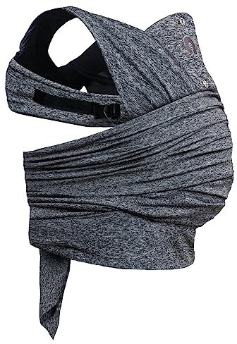 Boppy Comfyfit Evolution Portabebè, Semplice da Indossare e Regolabile, Portabebè Neonato Fronte Mamma Ergonomico con Supporto Testa e Collo, Ampie Fasce Da Annodare, Giromanica Regolabile, 0 Mesi+