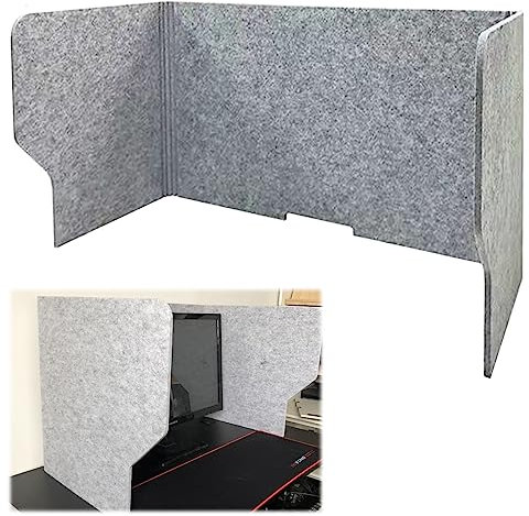 SAGIDAR Office Divider Partition, Classroom Privacy Screen Stand Up, Tabletop Divider Folding Portable, 60/80/100cm, Thickness 9mm, Desk Panels Polyester Fiber