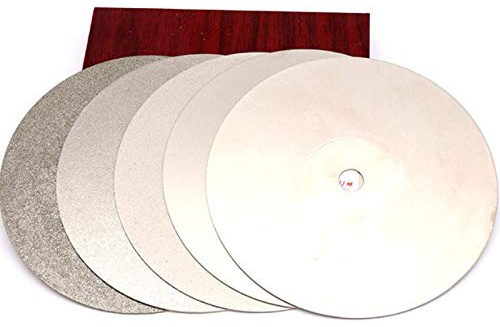 CruSio 1 X 100 Mm/150 Mm Diamant-Schleifscheibe, Körnung 36–3000, Ein-/Doppelseitig Zum Schleifen Und Polieren Von Schmuck, Glas, Stein/150 Mm Einfache Schlagfläche, 600 Körner
