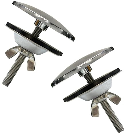 LiXiongBao 2 Pcs Stainless Steel Kitchen Sink Hole Cover, 2 Inch Faucet Hole Cover, Chrome