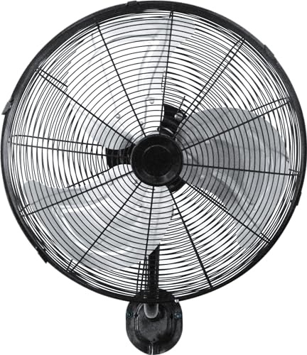 ABRILA - Ventilador de Pared ARRECIFE | Negro/Playa con 3 Velocidades Ajustables | Orientable y Oscilante | 120W de Potencia y 50D | Ideal para Todo Tipo de Estancias