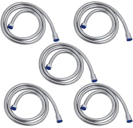 1/2/5 Stück 1,5 m Badezimmer-Ersatz-Brauseschlauch, Handbrause-Ersatz, flexibler Schlauch/Rohr, Schwarz-Bronze-Wasserhahn-Schlauchrohr (Color : 5pcs)