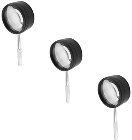 Loupe Loupe 3 pièces 30x avec poignée, loupe Portable adaptée aux Personnes âgées pour apprécier Les Bijoux