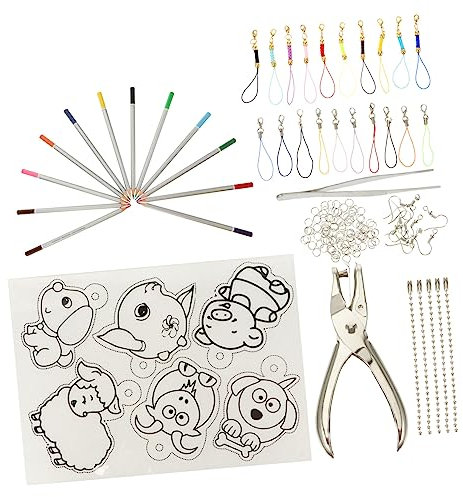 MUSISALY Schrumpf-bastelbogen-set Für 1 Set Schrumpffolien-papier-set Bastelbedarf Für Jungen Und Mädchen
