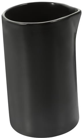 PHENOFICE Pichet Lait Céramique Mini Noir Mat Distributeur Design Nordique Jug Pour Maison Et Restaurant Robuste Et Facile à Tenir Pour Café Et Sauces