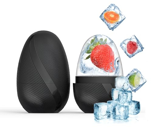 Kzouenzu Ice Roller, Ice Roller Gesicht, Eis Gesichtsroller Silikon Wiederverwendbares, Gesicht Straffung, Hautpflege, Verbessert Die Hautelastizität [Schwarz]