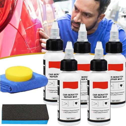 FlüSsigglas FüR Autolack, Car Scratch Repair Wax, Ultimativer Farbwiederhersteller Auto, Liquid Glass Car Polish (5pcs)