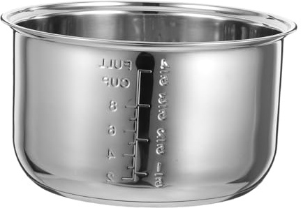 VERDANVERSE Cazo Interior para Arrocera Eléctrica Inoxidable Resistente Accesorio para Cocción de Arroz Guisos y Porridge con Distribución Uniforme del Calor