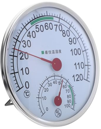 Mikikit Hygromètre pour Sauna Moniteur De Température pour Hammam Thermomètre-hygromètre pour Sauna Équipement De Thermomètre pour Hygromètre pour Hammam Testeur De Température Ambiante