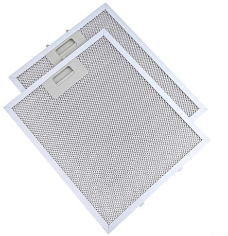 Lot de 2 filtres à graisse en aluminium pour hotte aspirante - 5 couches - 330 x 230 x 9 mm - Contrôle des odeurs