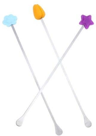 CIYODO 3 Pezzi Bastoncini per Mescolare Latte in Polvere in Acciaio Inossidabile Bastoncini Allungati per Portatili e Resistente al Calore per Latte Bevande e