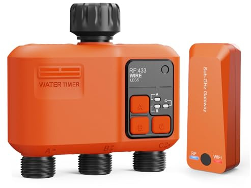 Irrigatore Smart Wifi A Tre Valvole Sistema Di Irrigazione Smart Remoto 3 Uscite Acqua Connessione A Lunghissimo Raggio 500 M Controllo Remoto Tramite App Irrigatore A Tempo Per Giardino E Cortile