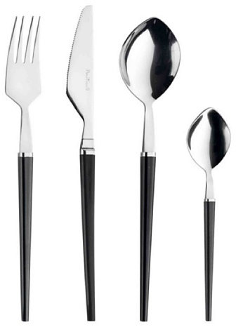 Pinti Inox Servizio Posate 24 Pezzi Freccia nero