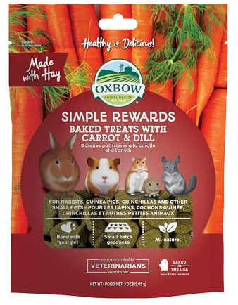 Oxbow New Simple Rewards Naturale a Forno Cotto dolcetti con Carote, aneto e Timothy Hay