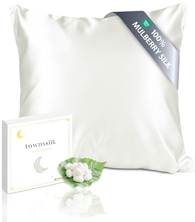 Townssilk 19 Momme 100% Seide Kissenbezug 1 Stück 65x65cm Naturalwhite