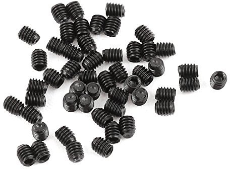 Aexit 50Stk Schrank-Zubehör 2,5 x 3mm Gewinde Innensechskant Madenschraube Scharniere Wurmschraube Gewindestift