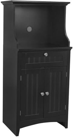 American Furniture Classics OS Home and Office Coffee Maker Utility Cabinet in Black Kitchen Microwave cart