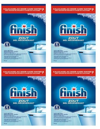Finish Sel Régénérant Lave-Vaisselle - Lot de 4 x 4 kg