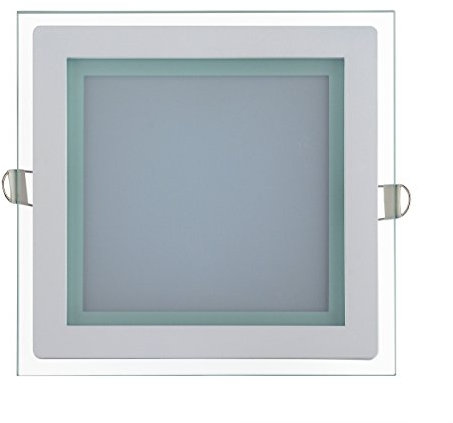 18w LED Einbauleuchte Panel mit Glas Rahmen Einbaulampe Deckenleuchte Deckenlampe Lampe Eckig 200x200 mm 6400K Kaltweiß