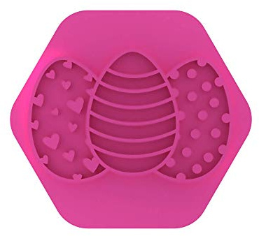 LissieLou Easter Eggs Cookie Stamp Happy Easter Icing Fondant Embosser - Light Pink