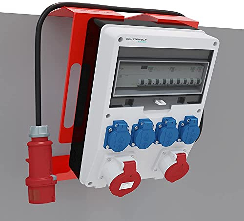 Construction Power Distributor with Stand Power Distributor pTD-S/FI 32A 16A 4x230V 6160