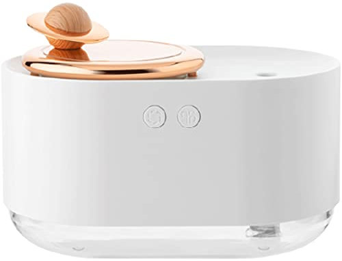 Humidificador Difusor de aceite esencial Planet, humidificador ultrasónico recargable de 300 ml, aerosol de 8 horas de duración de la batería, luz nocturna de atmósfera, decoración divertida Tranquilo
