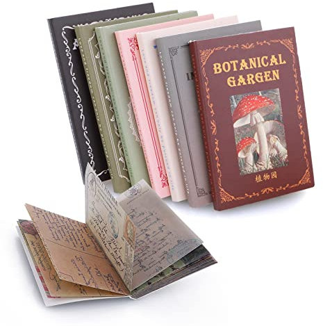 Grevosea 400 Blätter Vintage Scrapbook 4 x 6 cm Retro Scrapbooking Zubehör Papier 8 Stile Vintage Scrapbooking Sticker für DIY Kunst Kalender Notizbuch Scrapbook Zubehör Tagebuch Journaling