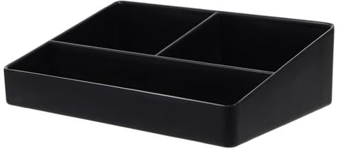 DOITOOL Ccoffee Bar Organiser ： Tea Storage Box Coffee Station Accessories 3 Compartment Tea Box Countertop Holder Pod Storage Bin Condiment Organizer Sugar Caddy for Hotel Restaurant Kitchen Black