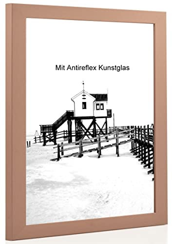 Bilderrahmen Kupfer mit Antireflexglas - Bildgröße 59,4x84 cm - Leistenbreite 30mm
