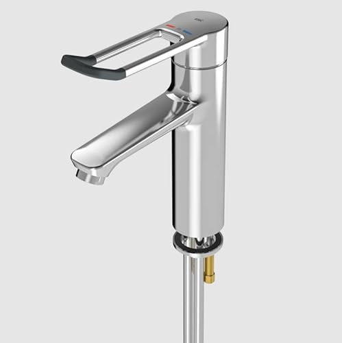 Franke GmbH Standbatterie thermostatisch gesteuert Einhebelmischer ergonomisch Temperaturanschlag KWC F4LT1008, Variante:ohne Zugstange