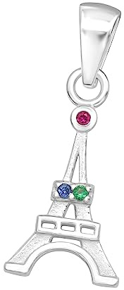 Laimons Damen-Anhänger Eiffelturm mit Zirkonia aus Sterling Silber 925