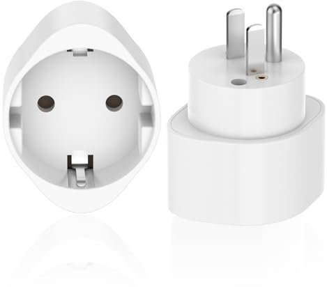 Reiseadapter USA Adapter Steckdose 2 Stück, Adapter USA Deutschland Stecker, Reisestecker Typ B Steckdosenadapter US für EU zu Amerika/Kanada/Thailand/Mexiko