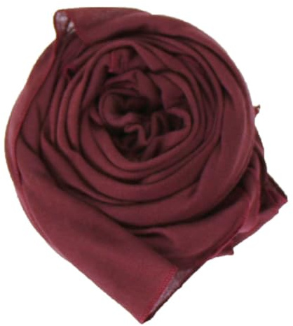 Whakano Einfarbig Damen Schal Scarf Kopftücher Leicht Weicher Halstuch,Soft Schal Stola,Elegant Lange Schal,Groß Quadratisch Schal,80 x 180cm,für Frühling Sommer Ganzjährig,Dunkles Burgunderrot