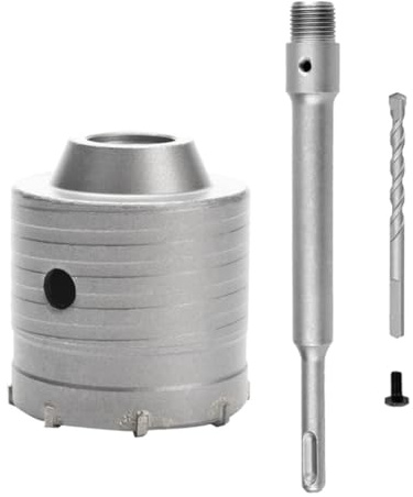 Oladfiop SDS Plus Kit de perforateur avec tige ronde pour perforateur de béton, ciment, 65 mm