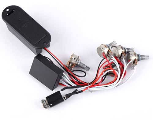 Bass-Vorverstärker, 3-Band-Aktivgitarren-EQ-Equalizer, E-Bass-Vorverstärker-Schaltkreiskabelbaum für Aktive Bassgitarre