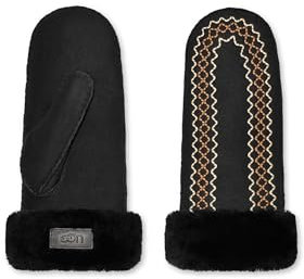 UGG Damen Atherson bestickter Fäustling, Schwarz, Large/X-Large