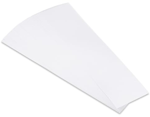PATIKIL 100 ark vita meningsremsor, 7,6 cm x 30,48 cm tjocka kartonger 110 gsm tomma pappersremsor för lärare klassrum kontor hem, vit